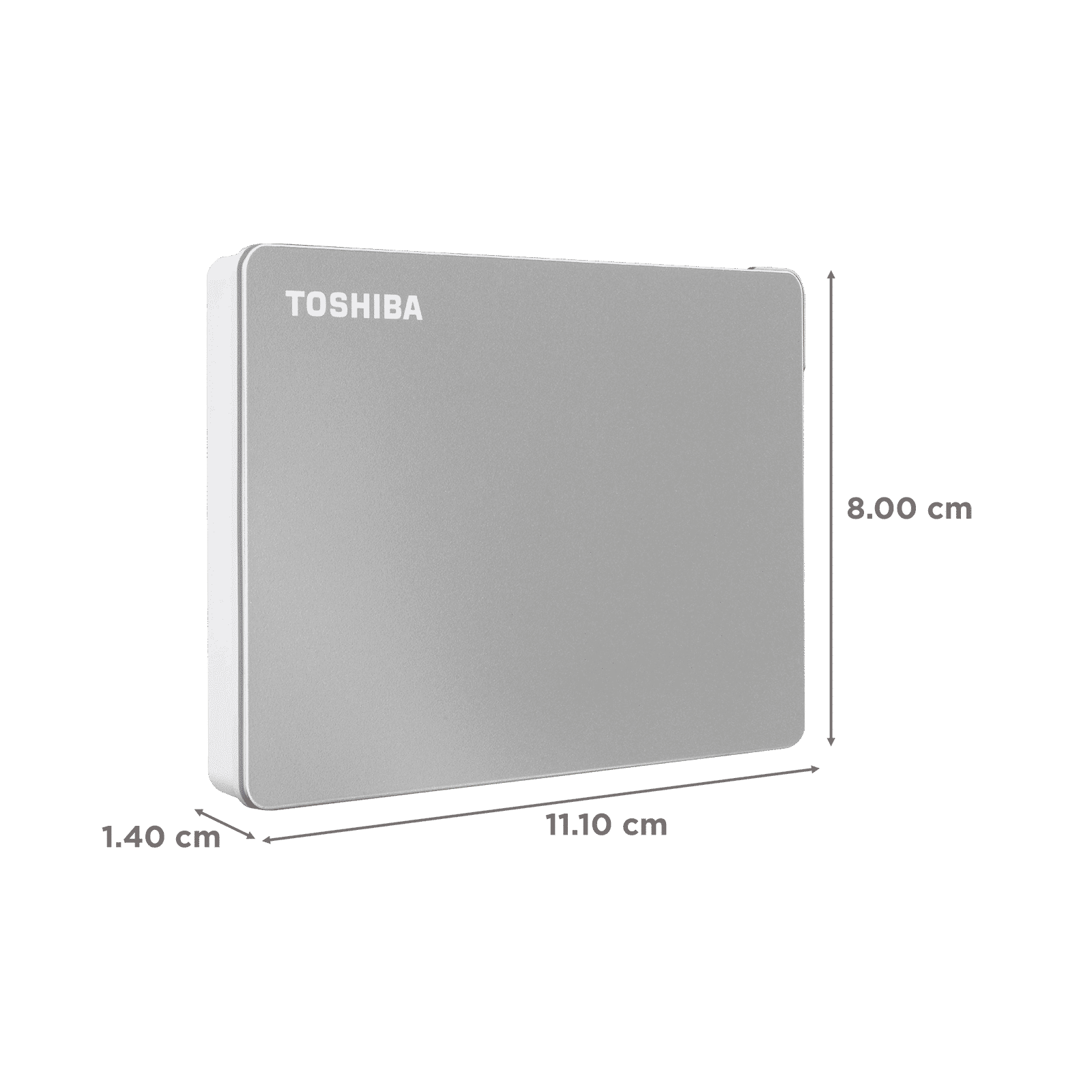 Buy TOSHIBA Canvio Flex 2TB USB-C (3.0) Portable Hard Disk Drive